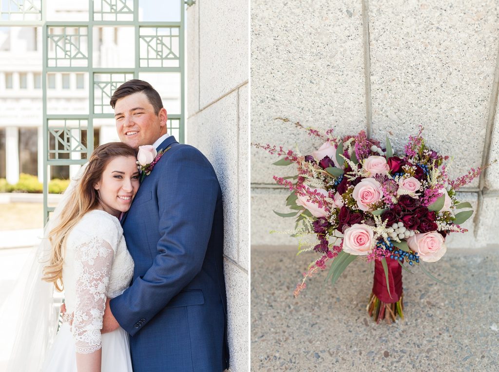 Kyle and Kiersta's spring wedding at the Cardston temple in Cardston Alberta. Southern Alberta wedding photographer Kinsey Holt Photography