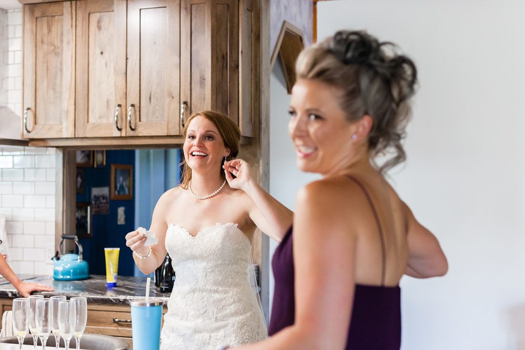 Bride getting ready Lethbridge wedding photographer Kinsey Holt Photography