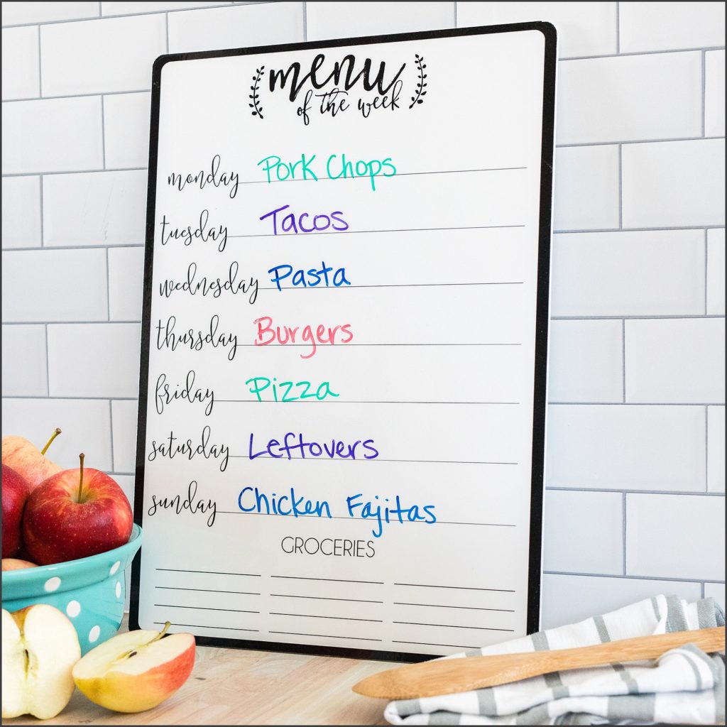 Meny planner board