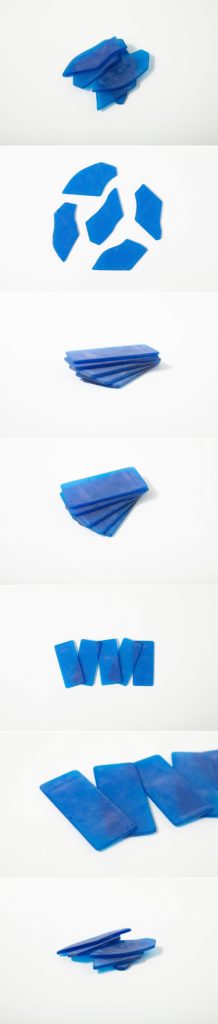 Dark blue sea glass place cards