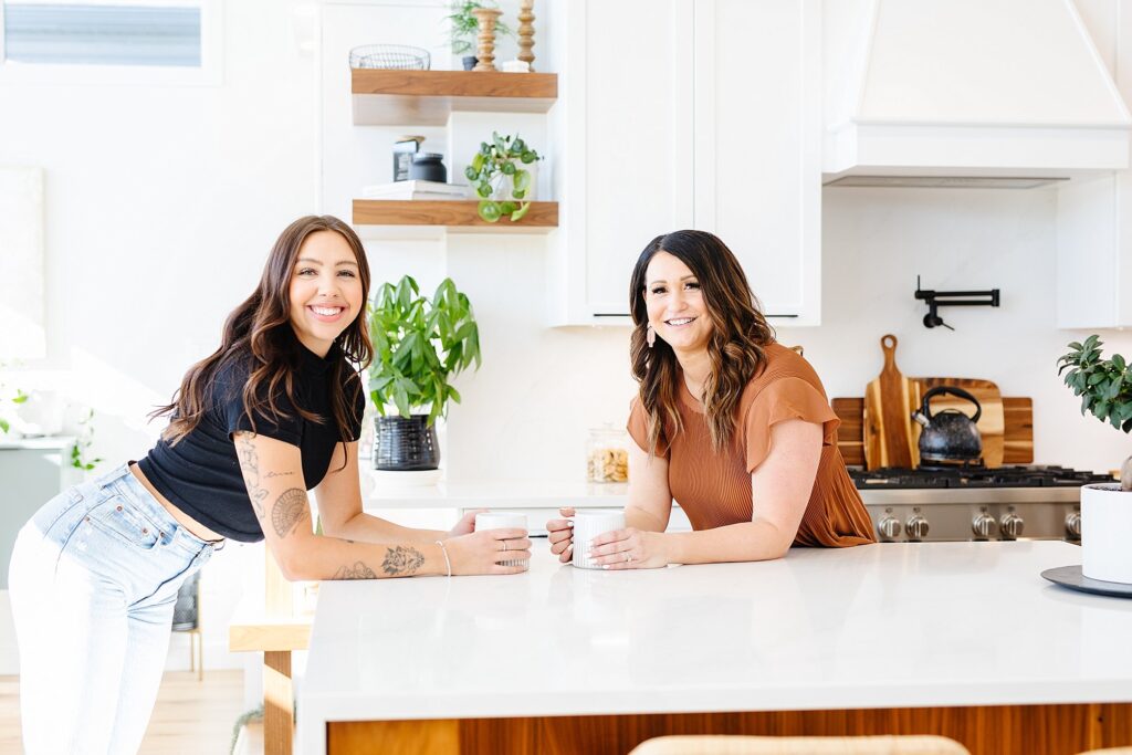 Designers in kitchen - Lethbridge brand photography by Kinsey Holt