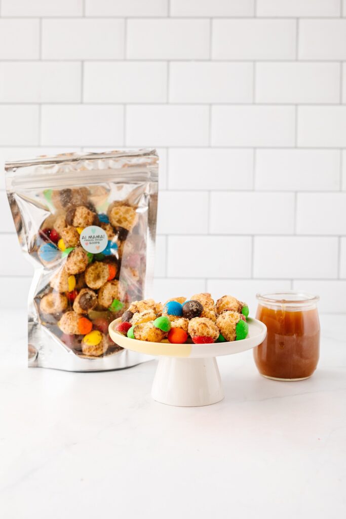 Freeze-dried M&M's photographed by Lethbridge product photographer Kinsey Holt 