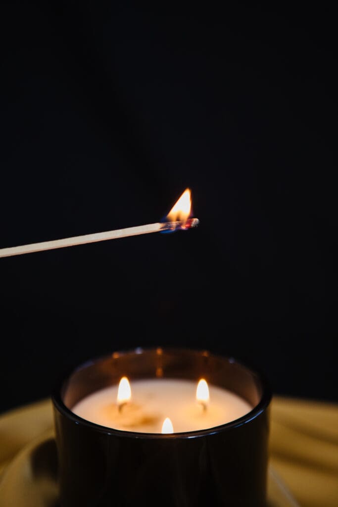 Luxury candle made in Lethbridge Alberta shot by Lethbridge luxury product photographer