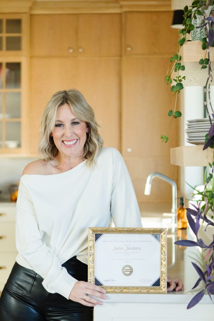 Realtor brand photo of Julie Jenkins, from Brooks AB with her certification.